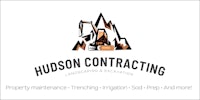 Hudson Contracting business card in white.